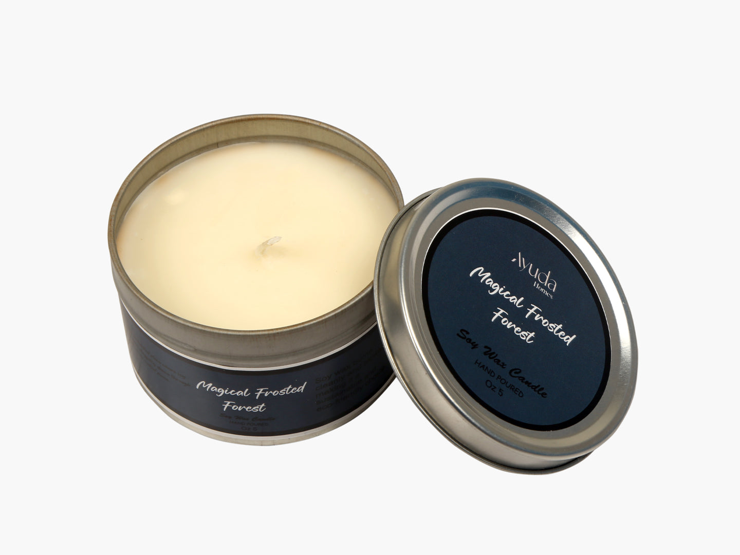 Magical Frosted Forest Scented Candle - Soy Wax | Tin Jar - Ayuda Homes