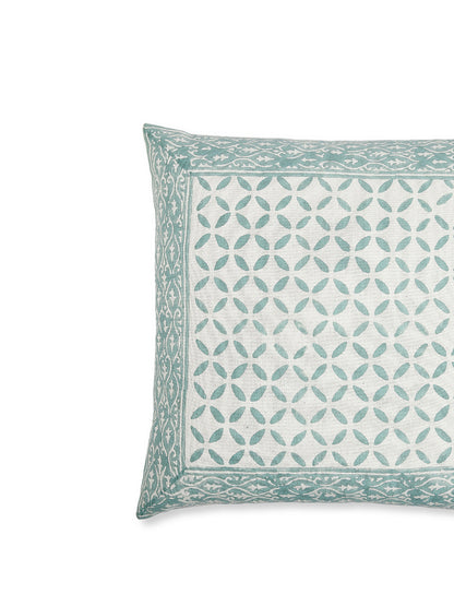 Summer Green Cushion Cover - Block Printed - Ayuda Homes