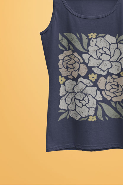 Women's Tank Top: Flowers