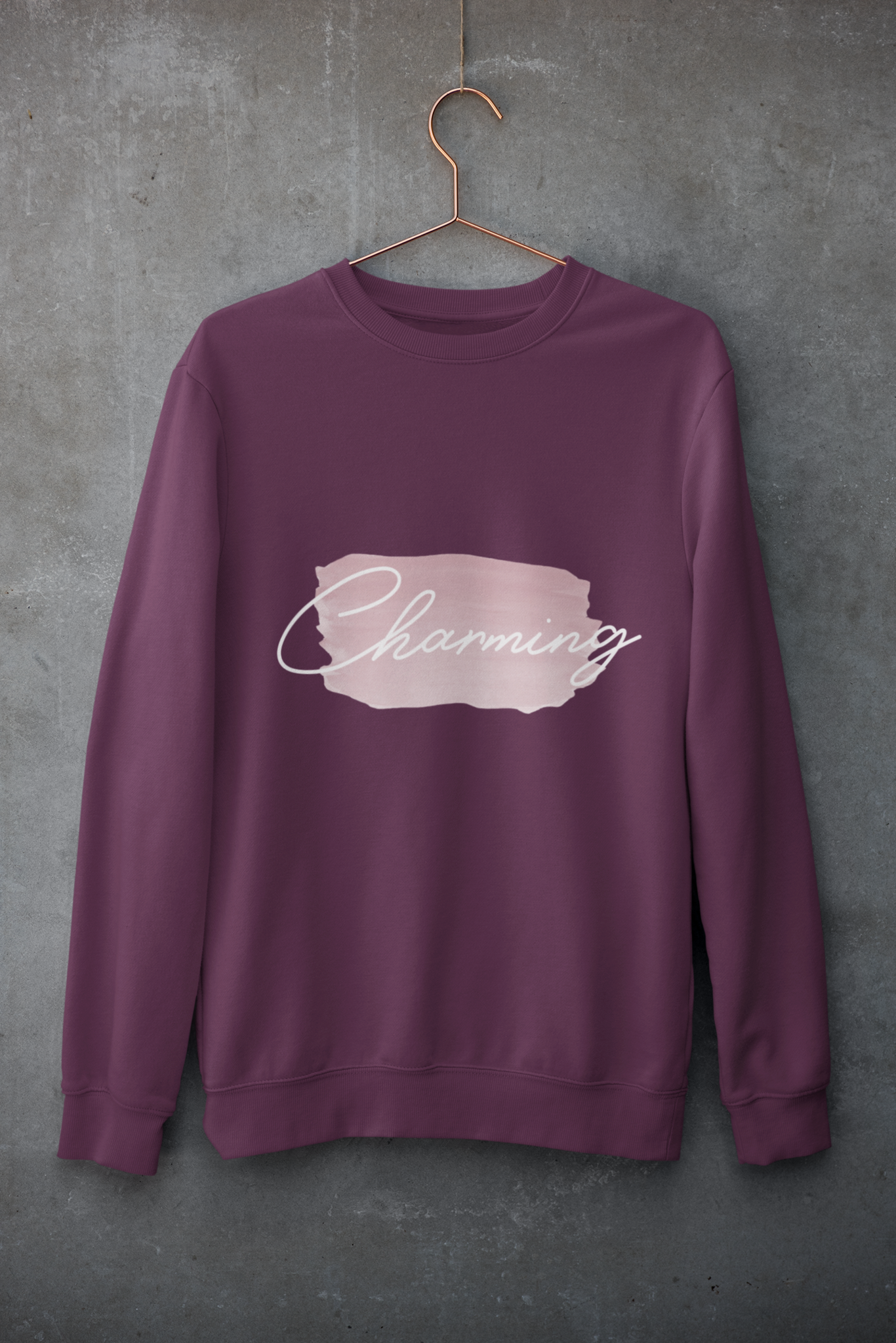 Charming Unisex Sweatshirt: Maroon