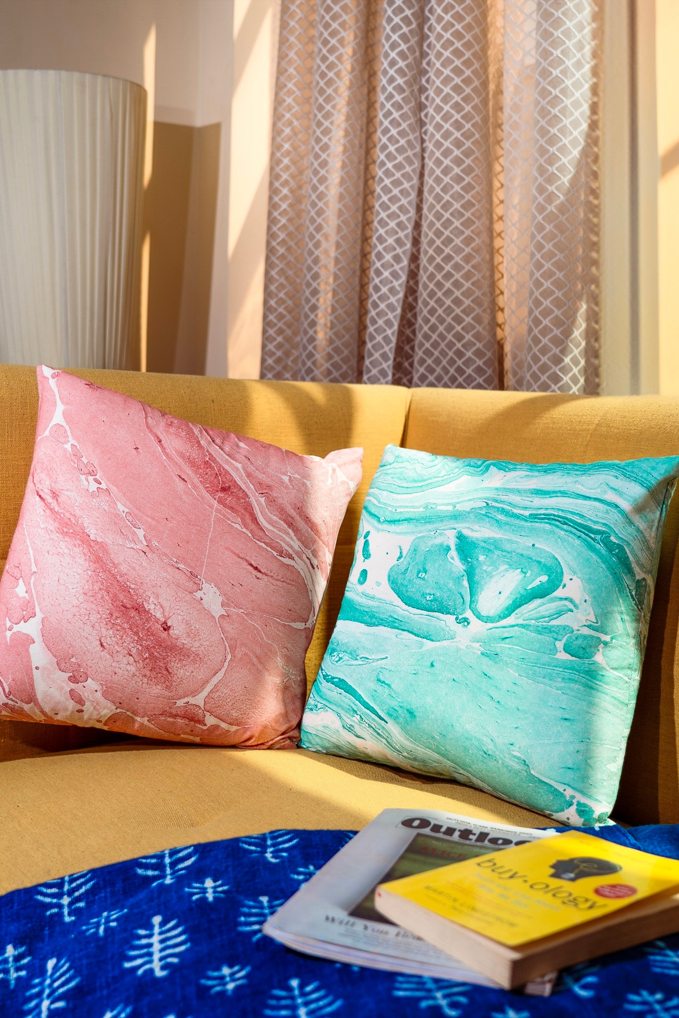 Blush Swirl Cushion Cover