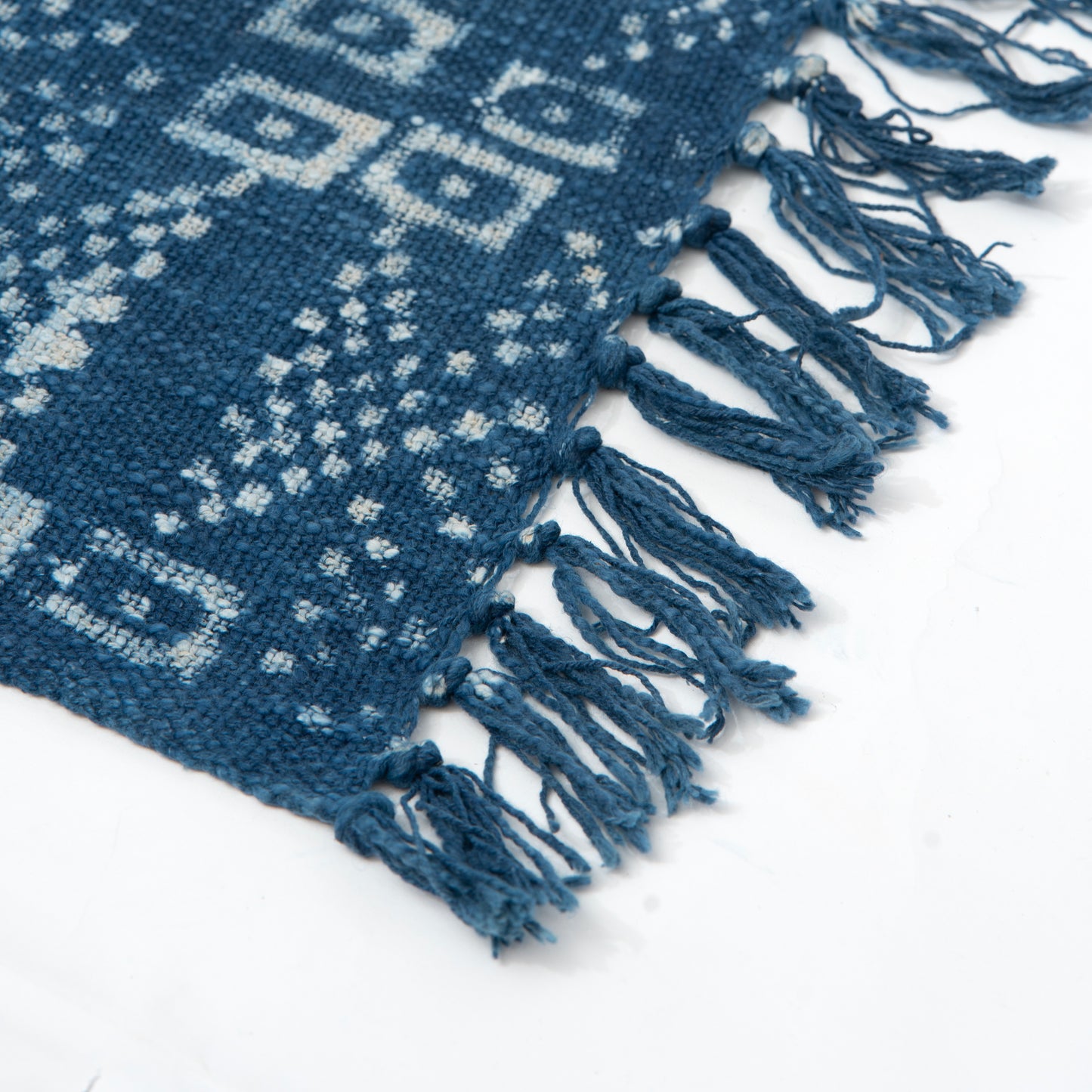 Indigo Cotton Throw - Block Printed