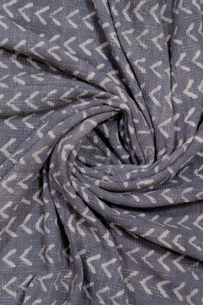 Slate Cotton Throw - Block Printed