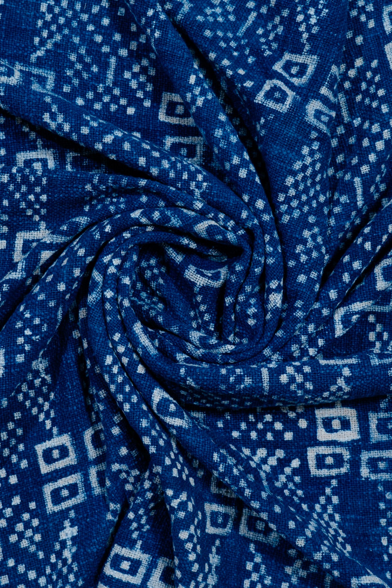 Indigo Cotton Throw - Block Printed