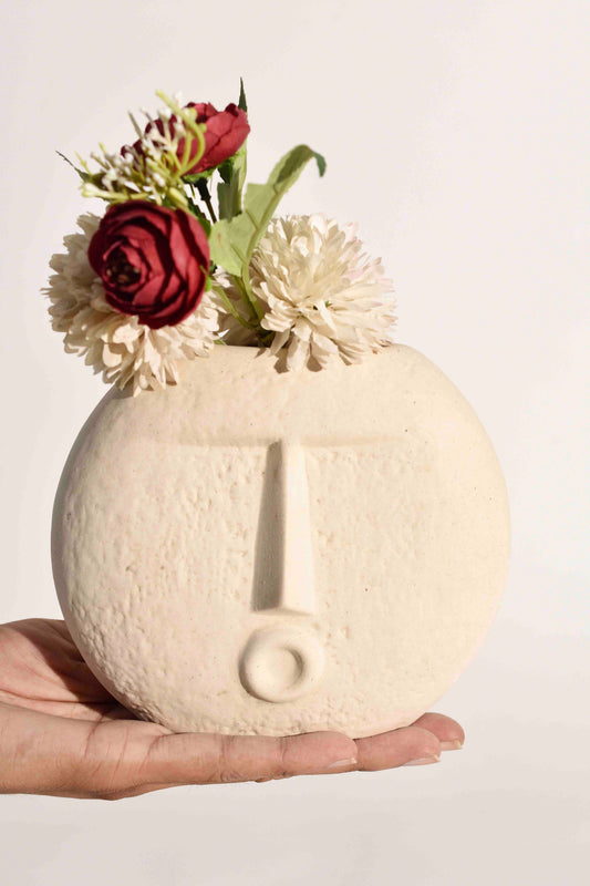 Minimalist Face Ceramic Vase