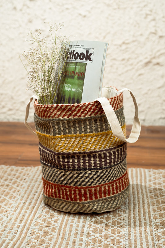 Rustic Charm Sutli Jute Basket (Medium)