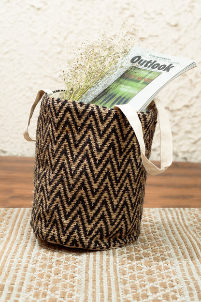 Earthy Weave Sutli Jute Basket (Medium)