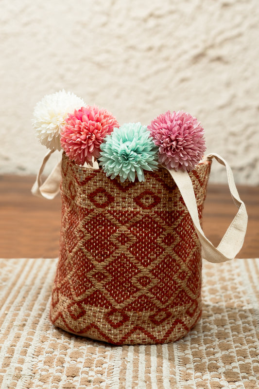 Nature's Nest Sutli Jute Basket (Small)