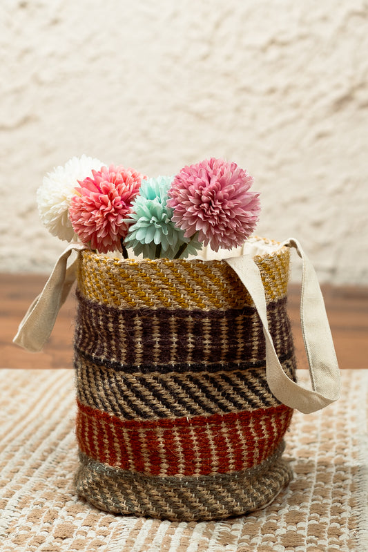 Rustic Charm Sutli Jute Basket (Small)