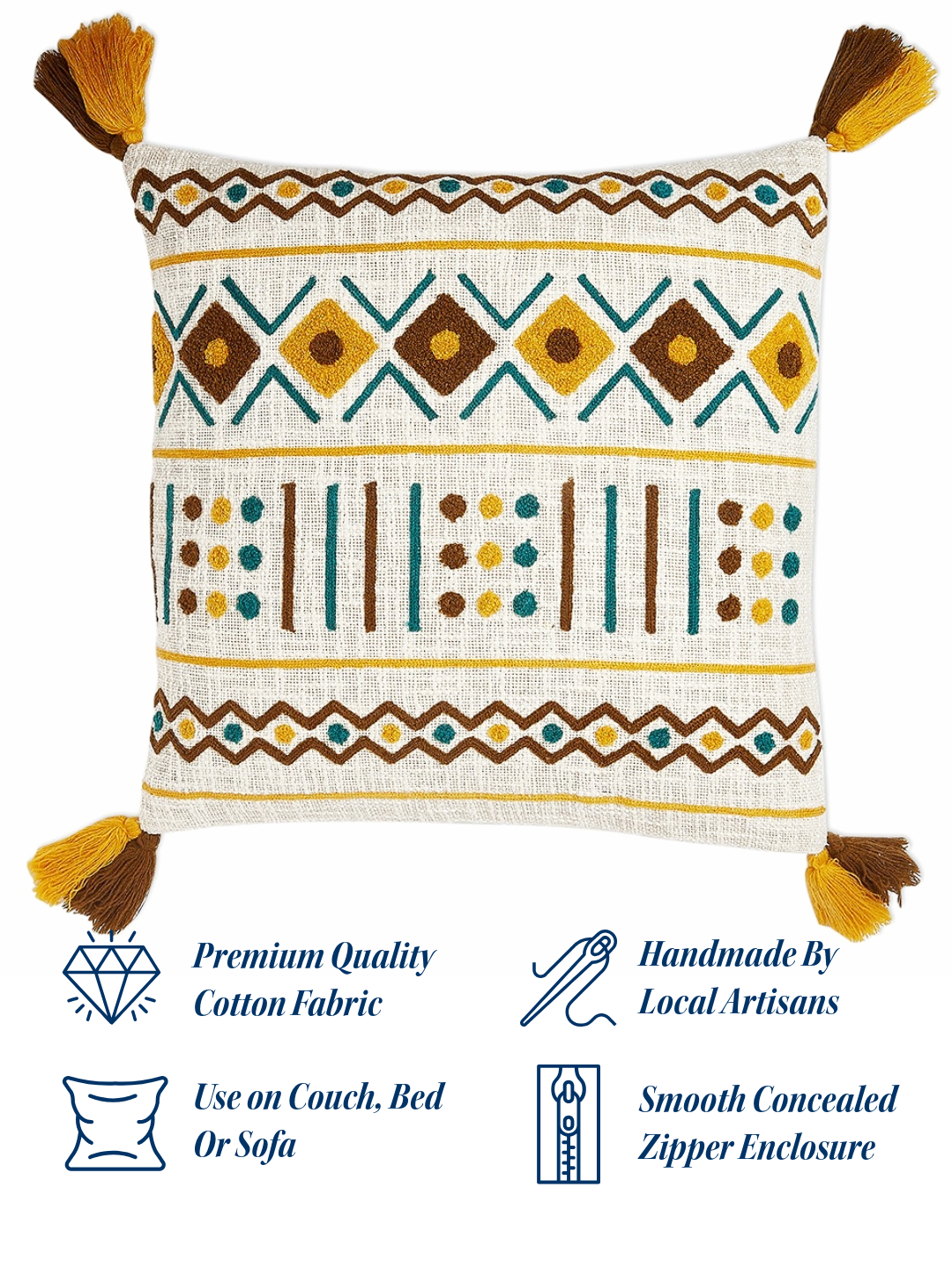 Ornate Cushion Cover - Handmade - Ayuda Homes