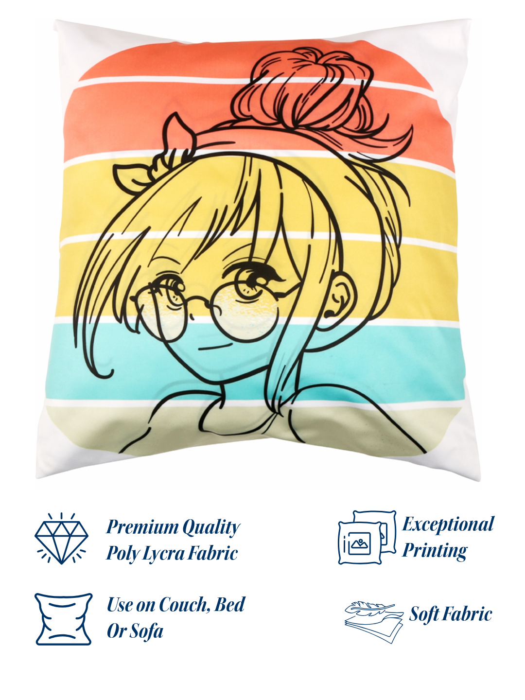 Anime Cushion Cover - Printed - Ayuda Homes