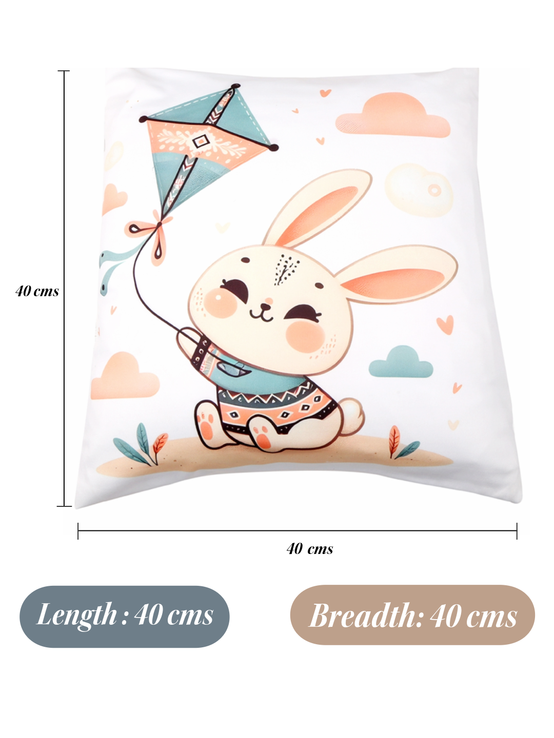 Bunny Kids Cushion Cover - Printed - Ayuda Homes