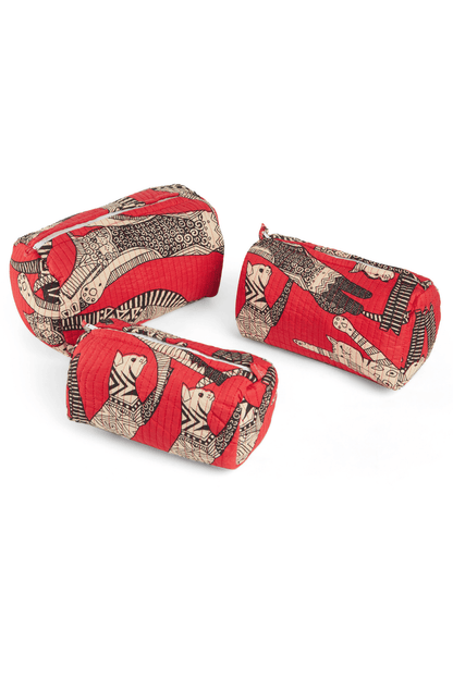 Meow Magic Quilted Pouches (Set of 3)