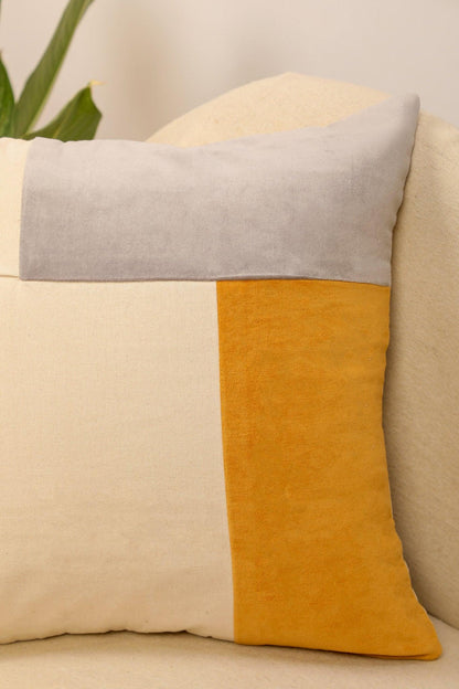 Copper Slate Cushion Cover - Velvet patchwork - Ayuda Homes
