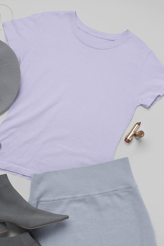 Women's Round Neck: Lavender T-Shirt - Ayuda Homes