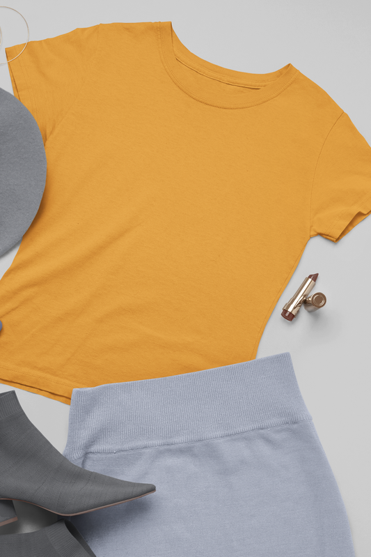 Women's Round Neck: Orange T-Shirt - Ayuda Homes