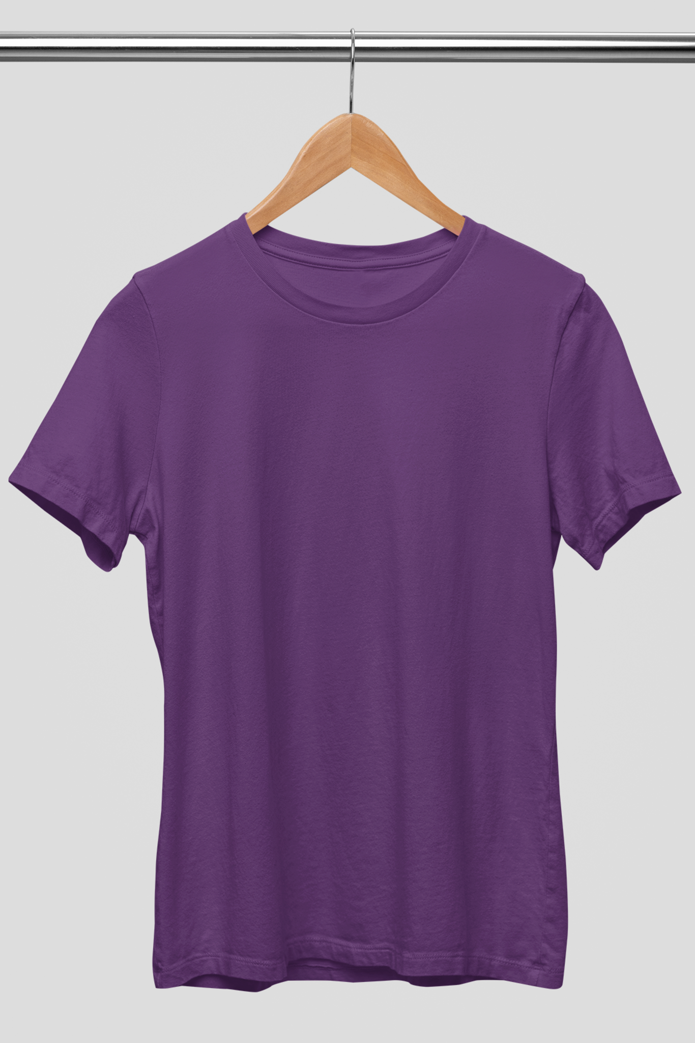 Men's Round Neck: Purple T-Shirt - Ayuda Homes