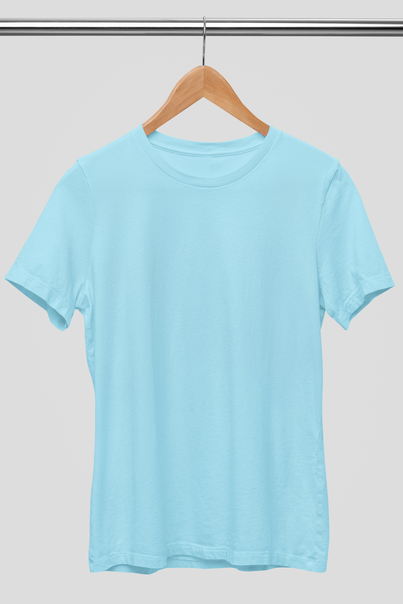 Men's Round Neck: Sky Blue T-Shirt - Ayuda Homes