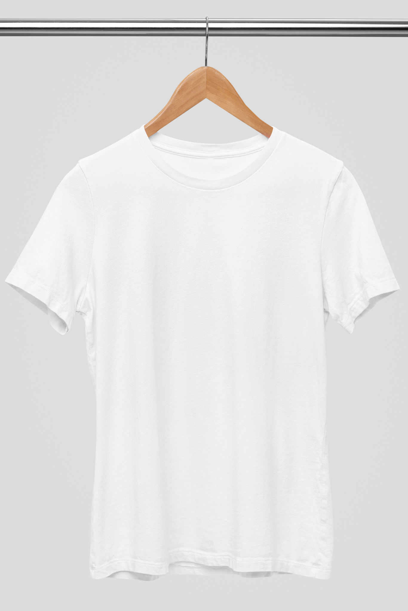 Men's Round Neck: White T-Shirt - Ayuda Homes