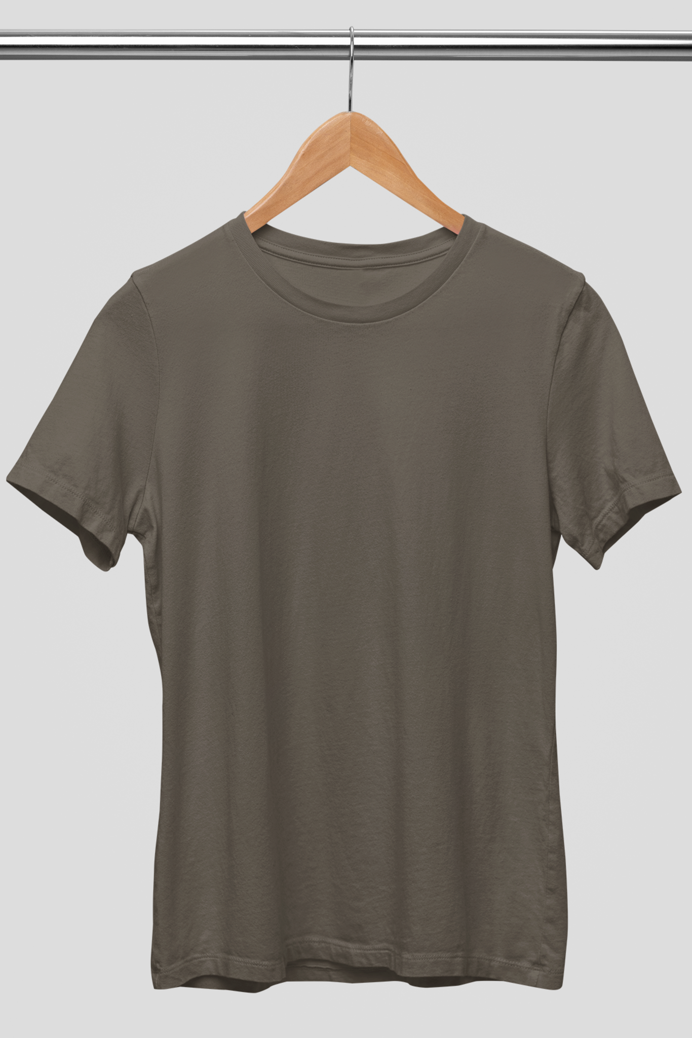 Men's Round Neck: Brown T-Shirt - Ayuda Homes