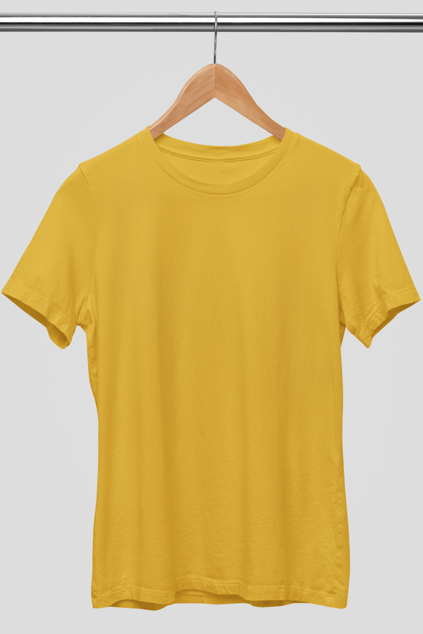 Men's Round Neck: Mustard T-Shirt - Ayuda Homes