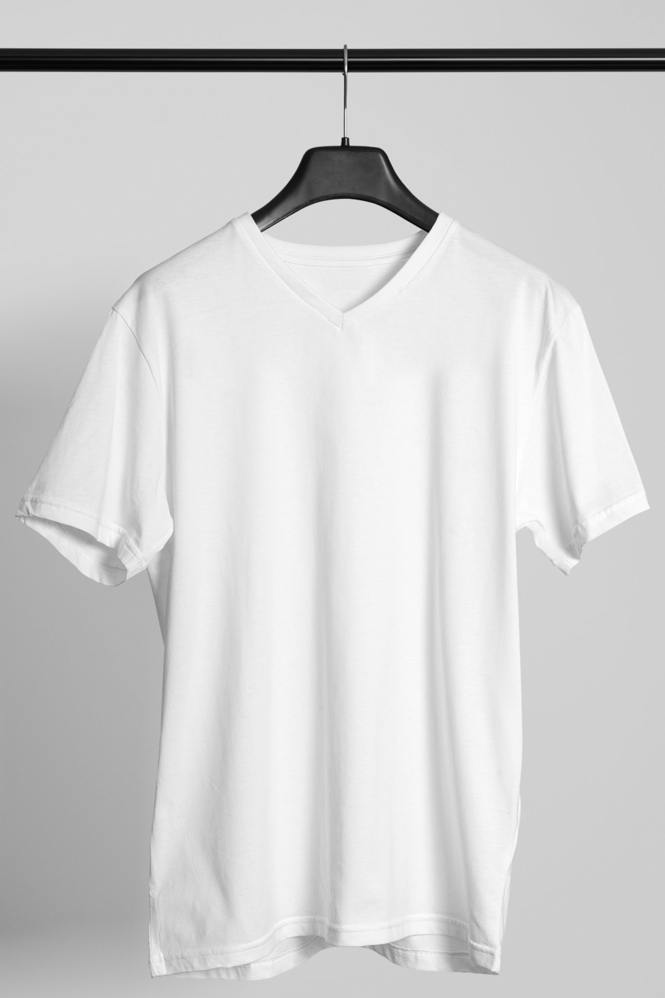 Men's V-Neck: White T-Shirt - Ayuda Homes