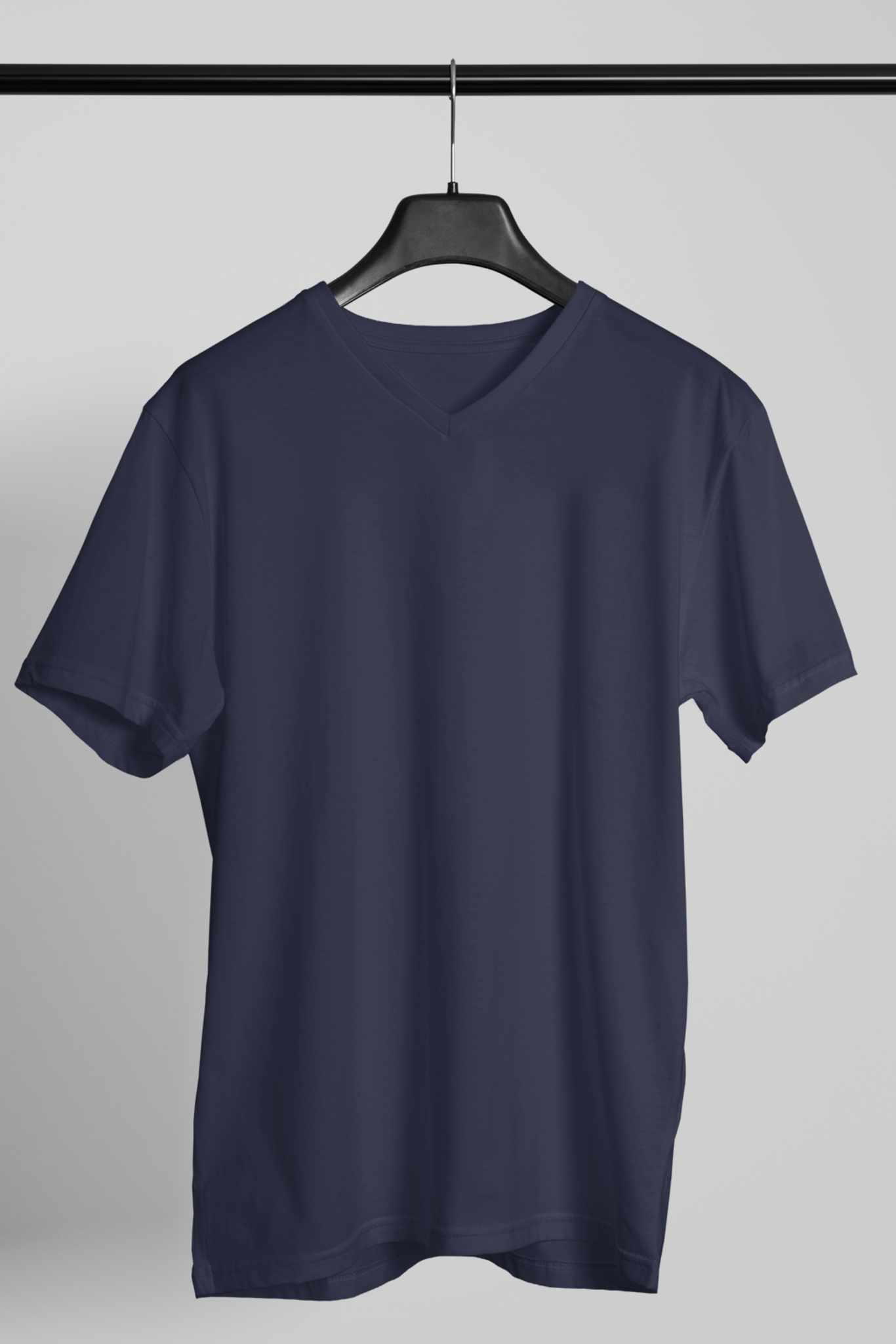 Men's V-Neck: Navy Blue T-Shirt - Ayuda Homes