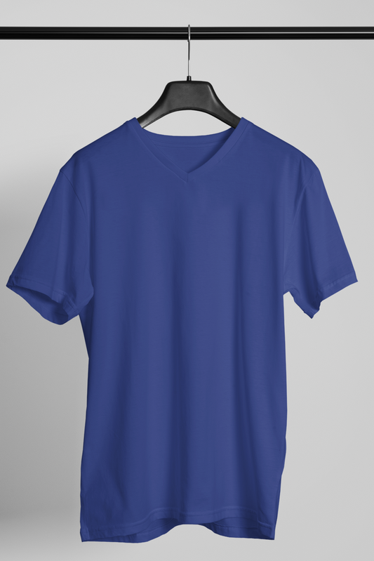 Men's V-Neck: Royal Blue T-Shirt - Ayuda Homes