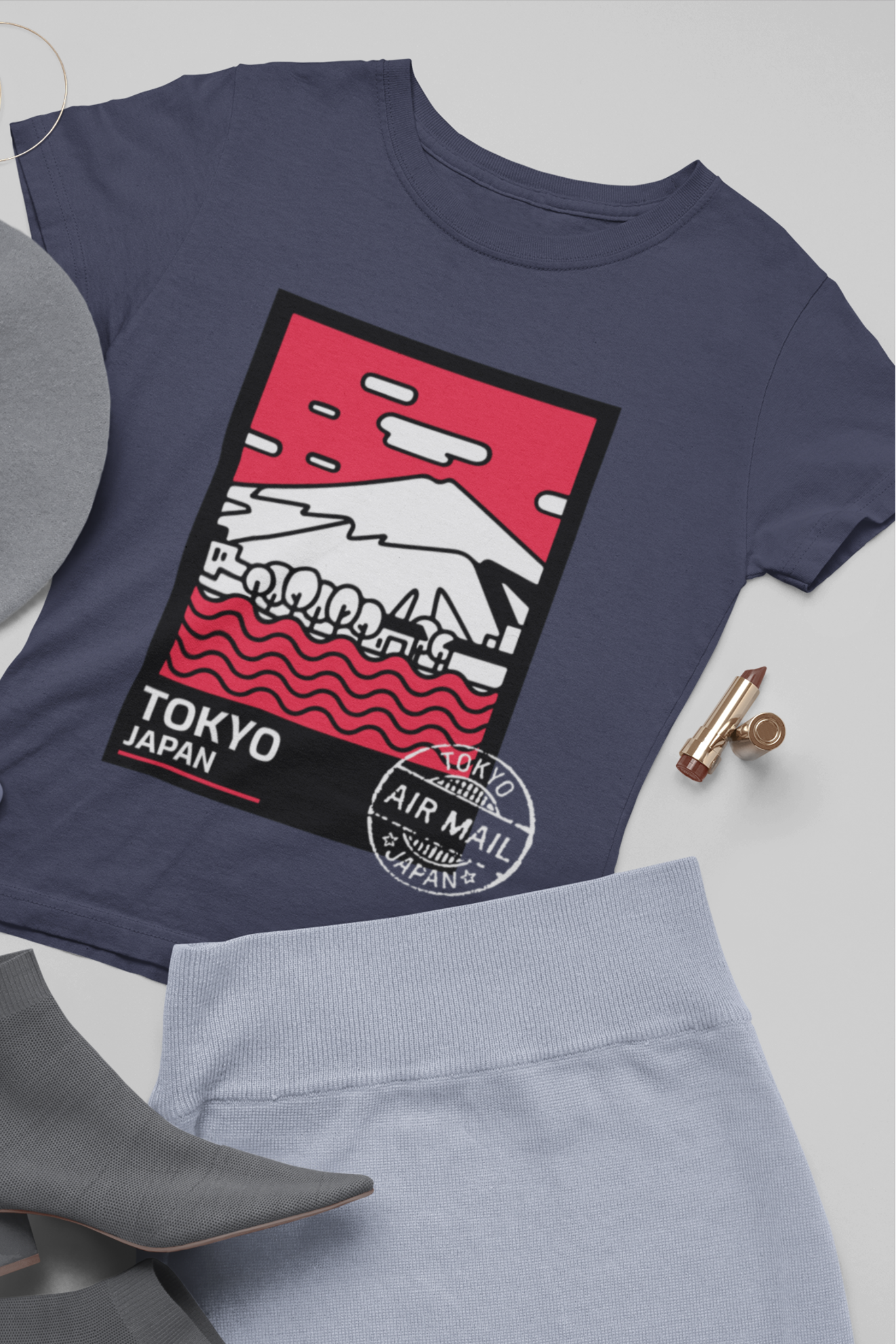 Women's Round Neck T-Shirt: Tokyo - Ayuda Homes