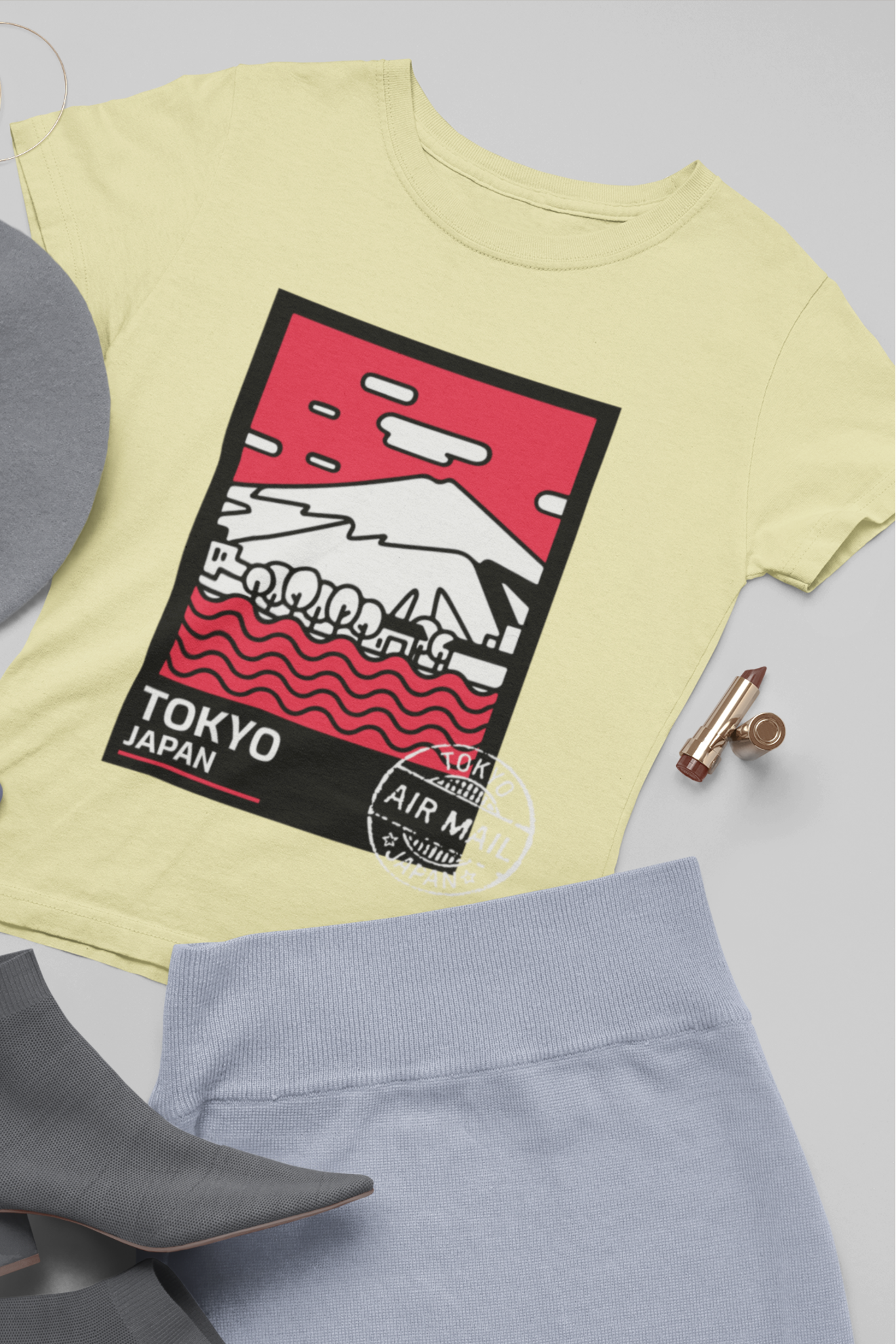 Women's Round Neck T-Shirt: Tokyo - Ayuda Homes