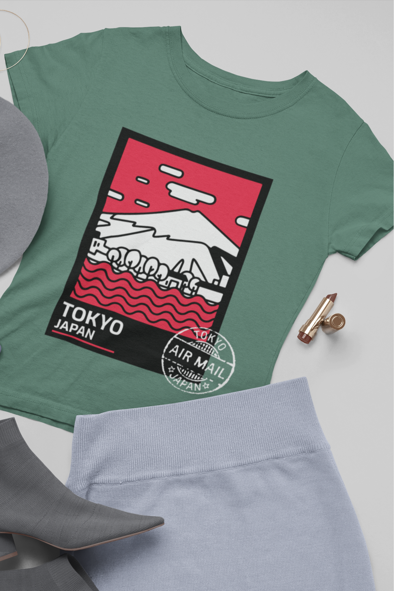 Women's Round Neck T-Shirt: Tokyo - Ayuda Homes