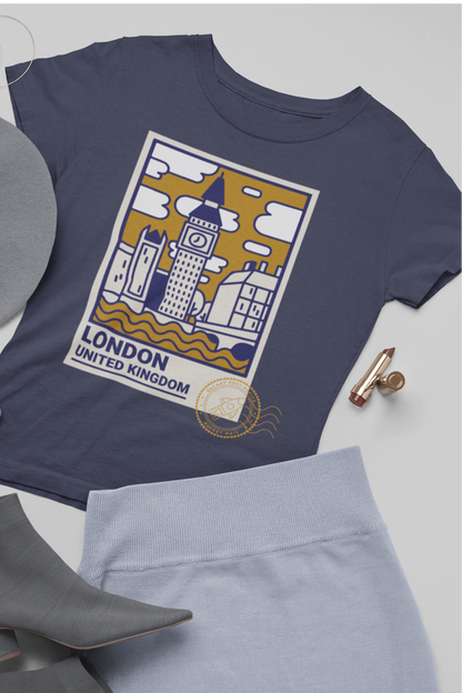 Women's Round Neck T-Shirt: London - Ayuda Homes