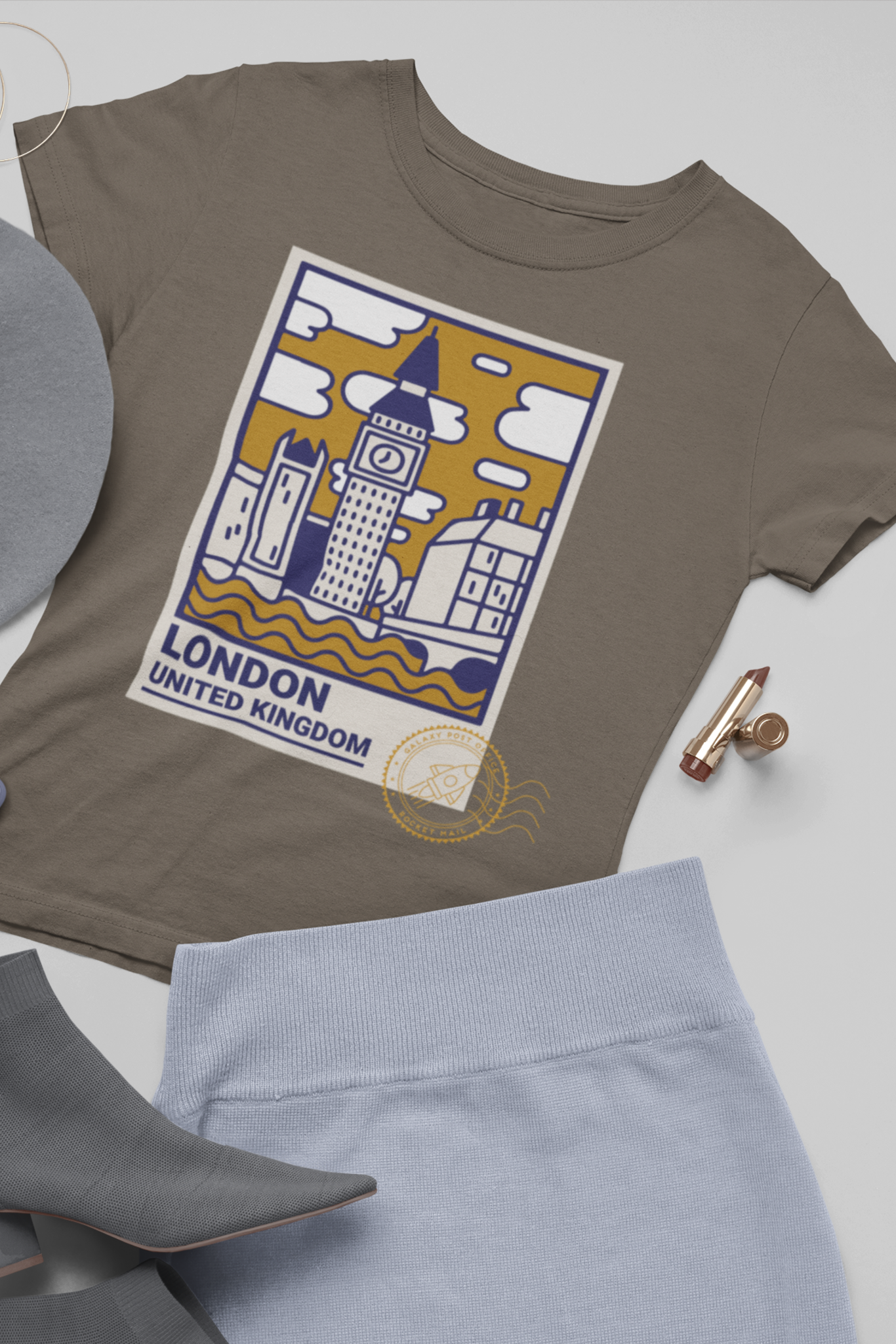 Women's Round Neck T-Shirt: London - Ayuda Homes