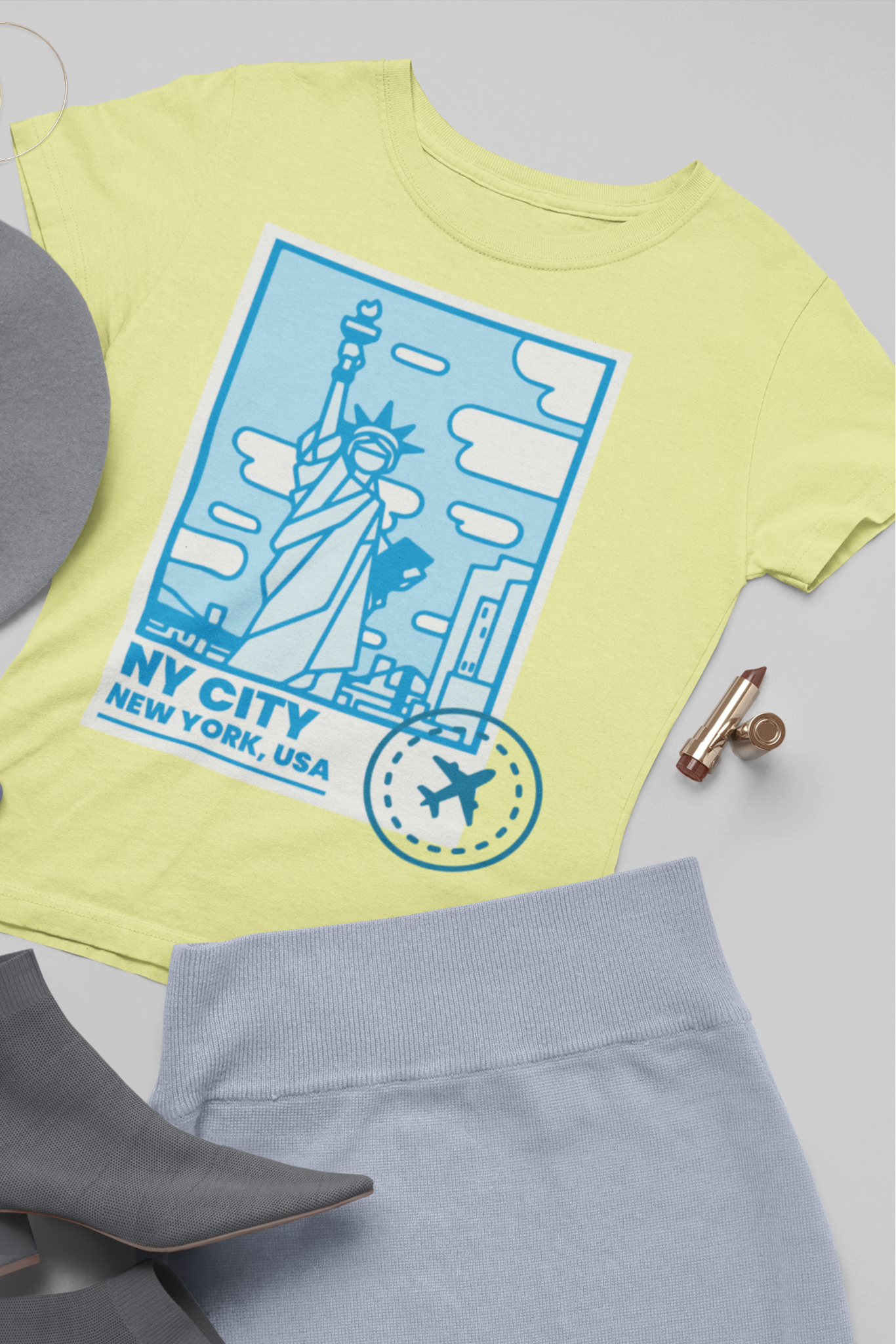 Women's Round Neck T-Shirt: New York - Ayuda Homes