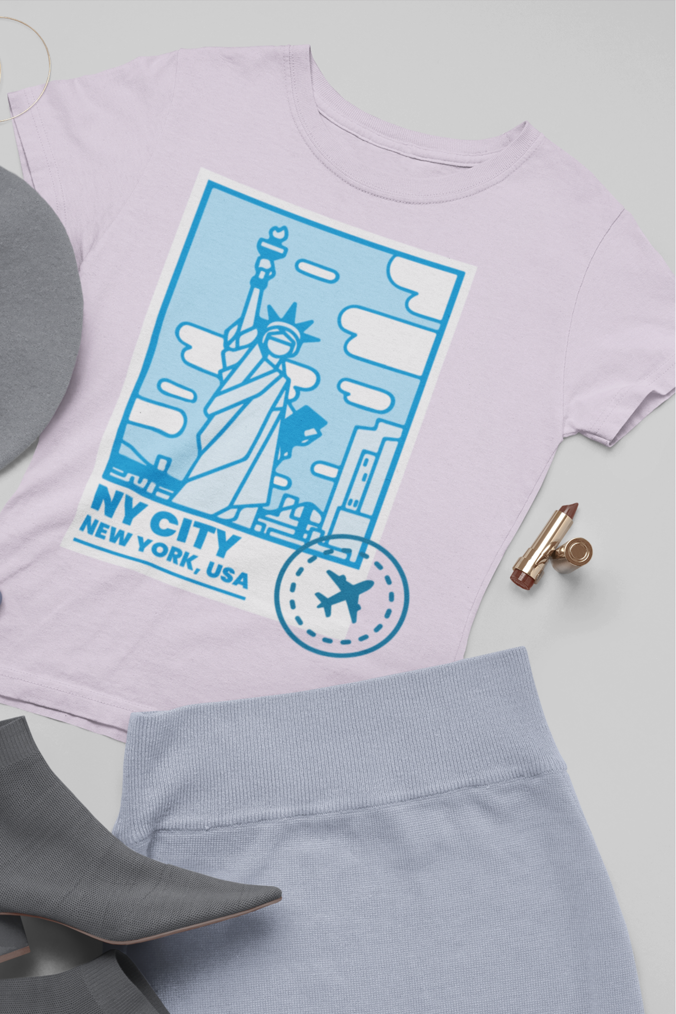 Women's Round Neck T-Shirt: New York - Ayuda Homes