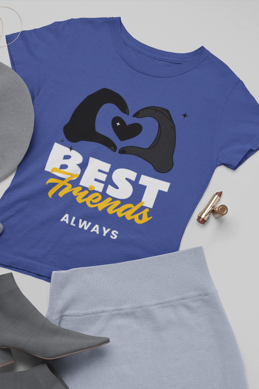 Women's Round Neck T-Shirt: Best Friends