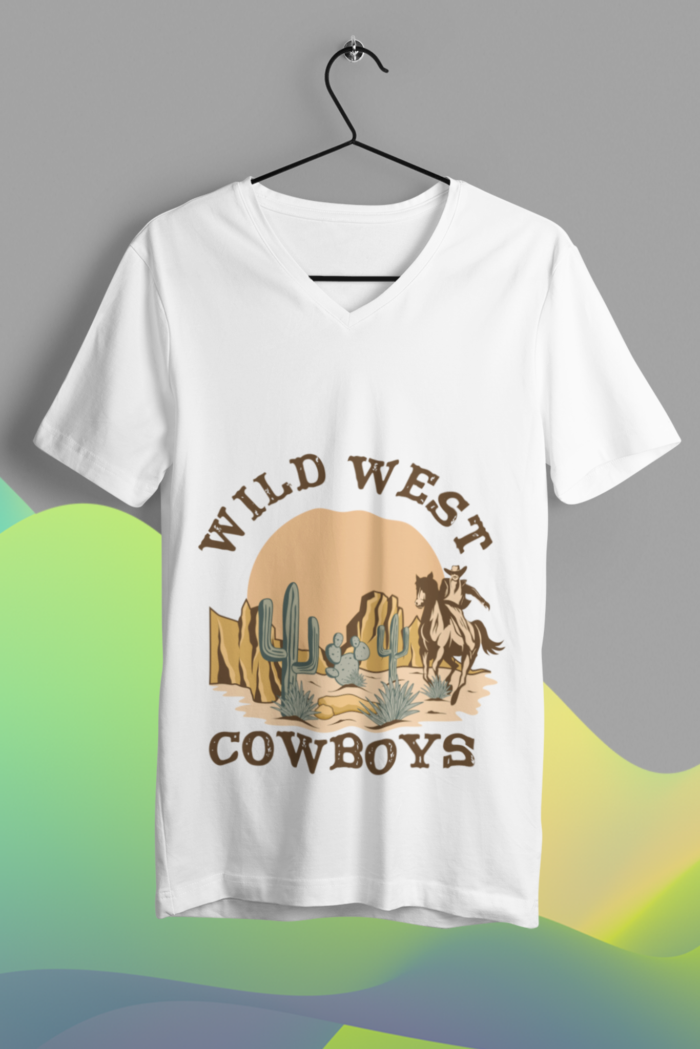 Men's V-Neck: Cowboys T-Shirt - Ayuda Homes